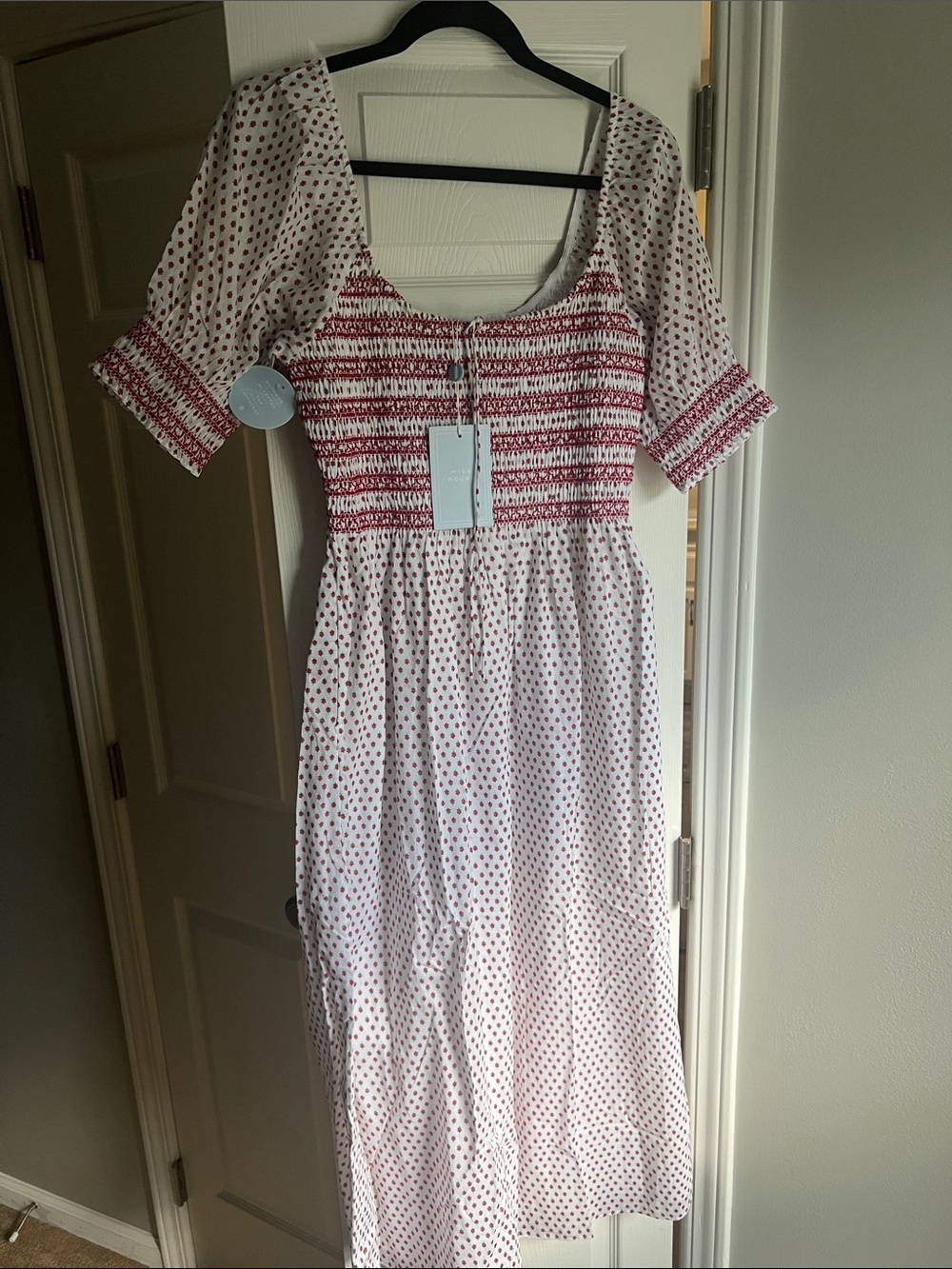 NWT Hill House Madeline White Poppy Half Drop